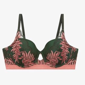 ThirdLove Palm Lace Demi T-Shirt Bra 40G Moulded Cups Adjustable Straps